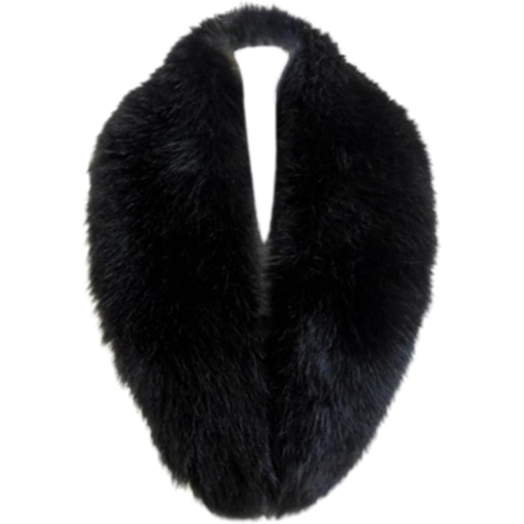 Long Men Women Faux Fur Collar Winter Warm Wrap Stole Scarf Shawl Shrug